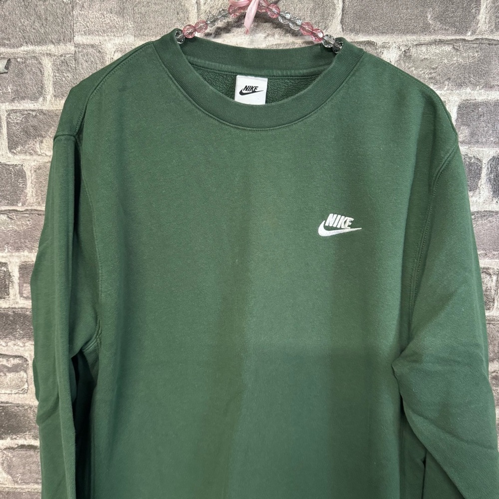 Nike Sportswear Club Fleece Crew sweater dark green unisex - Picture 2 of 9